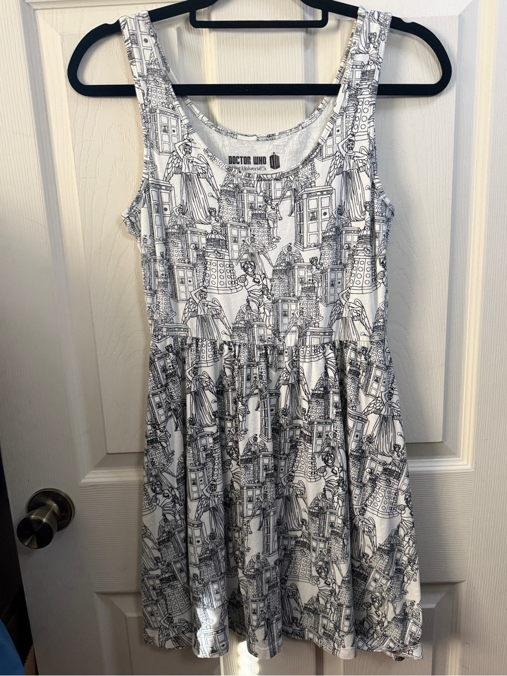 Doctor Who Her Universe Bad Guy Dress BBC Size Small Tardis Dalek Angel Cyberman